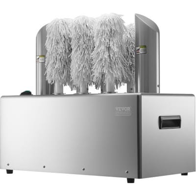 VEVOR Glaspolijstmachine Wijnglaspolijstmachine met 8 polijstkoppen, 660 kopjes/u, elektrische commerciële glaspolijstmachine voor champagneglazen, bierpullen, bekers, perfect voor bars en restaurants