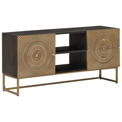 vidaXL - TV - Kast - met - lade - met - plank - met - opslag - Koper - 105 - x - 30 - x - 50 - cm
