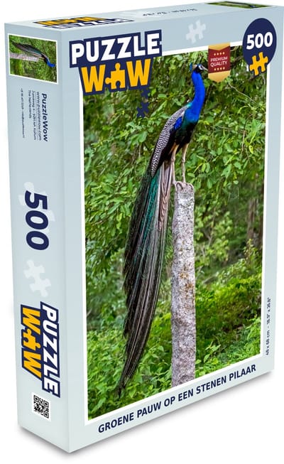 Puzzel Pauw - Bos - Tak - Legpuzzel - Puzzel 500 stukjes