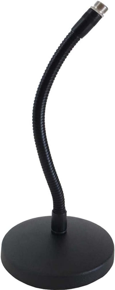 Tafelstatief microfoonstandaard met zwanenhals 32 cm hoog, geschikt voor diverse microfoons