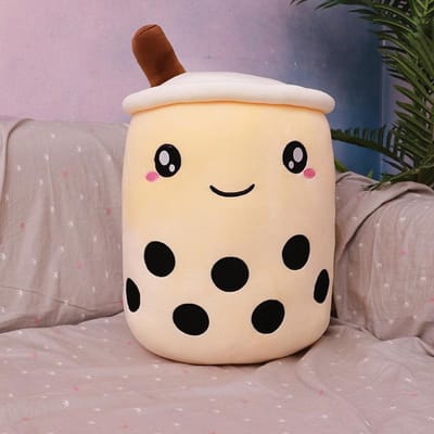 24/70cm Levensgrote Bubble Tea Pluche Speelgoed Boba Melkthee Pluche Speeltje Zacht Gevuld Knuffelkussen Ballen Bubo Theekopje Kussen Cadeau Meisje 24CM