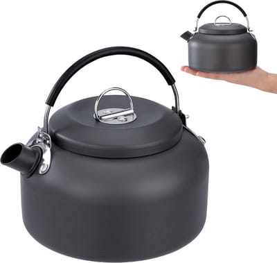 ApexArte® Fluitketels Voor op Gas - Waterkoker - Heetwaterdispenser - Camping - Zwart