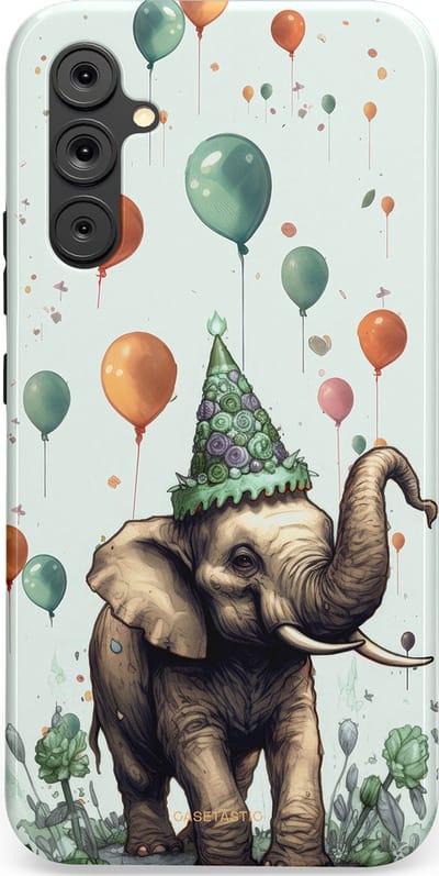 Casetastic Hoesje Geschikt voor Samsung A34 (5G) - Stijlvolle Beschermende Duo-layer Case - Ballolifant