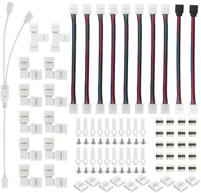 5050RGB kale LED-lichtstrip soldeervrije connector vaste lichtstrip clip verbindingslijn accessoires