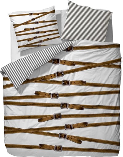 Covers & Co Buckle Up! Dekbedovertrek - Eenpersoons - 140x200/220 cm - Wit