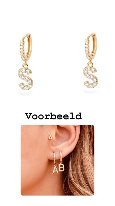 Akyol - letter S -Goudkleurig oorbellen - valentijns cadeau - letter S oorbel - letter oorbel - vrienden - oorbel - Geschenk - Cadeau – verjaardag - Liefde – Vriendschap