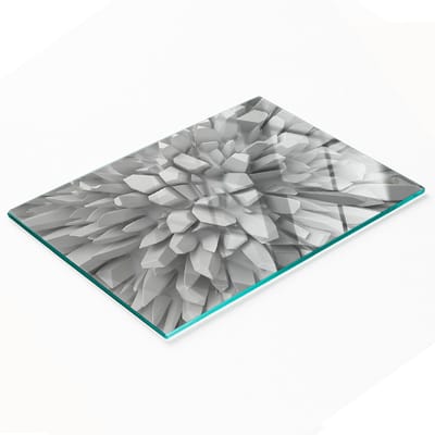 Decoratieve snijplank van gehard glas met 3D-afbeeldingen, 80x52 cm