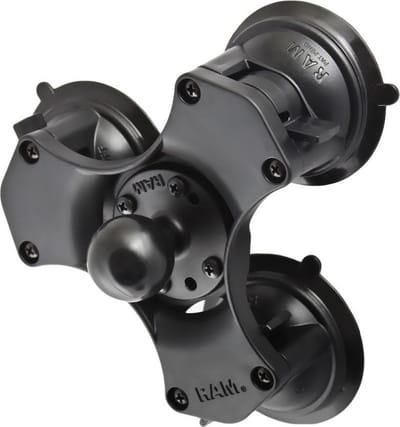Triple 8.5 cm zuignap houder C-kogel RAP-365-224-1U