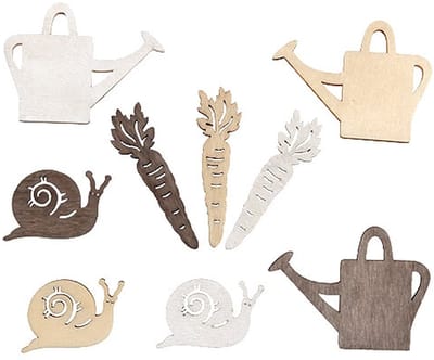 Houten tuinstrooidecoratie 4cm - 6cm naturel 72 st, 72 Stück