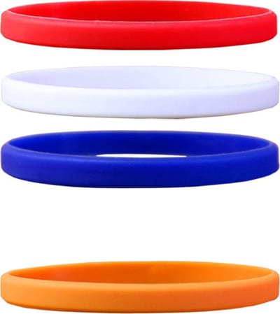 Dinilu - 60 x Smalle Siliconen Armbanden Mix Nederland - voor volwassenen