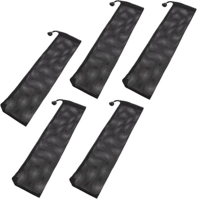 Vogelvoer Zakken - Voeder Pouches - Vogels Voeren - Duurzaam Nylon Mesh - 5 Stuks - Zwart