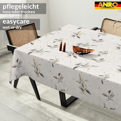 Wasdoek Tafelkleed - Afwasbaar Onderhoudsvriendelijk - Bescherming Tafeloppervlak - Waterafstotend Lotuseffect - 350 x 140 cm - Snijrand