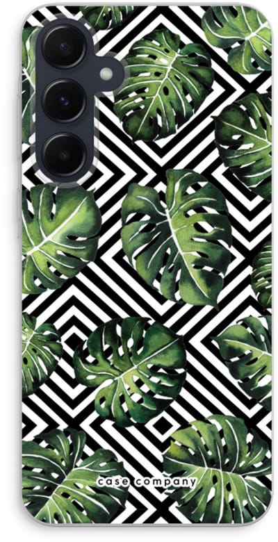 Case Company® - Hoesje geschikt voor Samsung Galaxy A55 hoesje - Geometrische jungle - Soft Cover Telefoonhoesje - Bescherming aan alle Kanten en Schermrand
