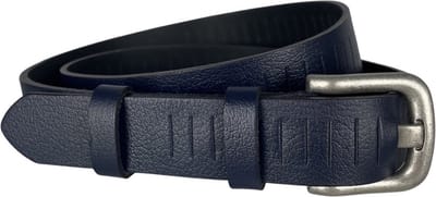 Riem - Donkerblauw - 3 cm Breed - 110 cm (Taille maat tot 90 cm) - - Leer - Gaatjes - Riem - Werkriem - Sleuven