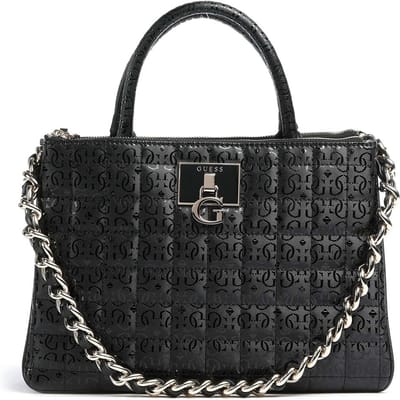 Guess Kobo schoudertas zwart/goud accent