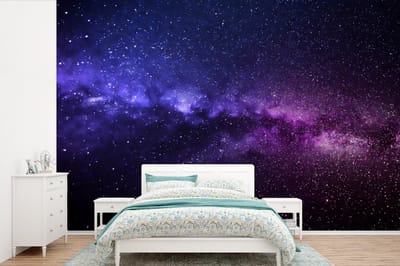 Behang - Fotobehang Sterrenhemel - Nacht - Ruimte - Breedte 450 cm x hoogte 300 cm