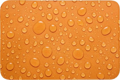WC mat 90x60 cm - Antislip - Water - Druppels - Oranje - Toiletmat - Vloermat - Douchemat - Toilet tapijt - Toiletmatten
