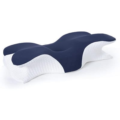 Ergonomisch Vlinder Slaap Cervicaal Geheugen Nek Massage Kussen Langzame Terugslag Geheugenschuim Slaapkussen Cervicaal Orthopedisch white