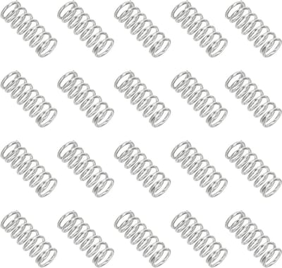 Drukveren Set - Kleine veren - Reparaties en projecten - Roestvrij staal - 20 stuks - Zilver