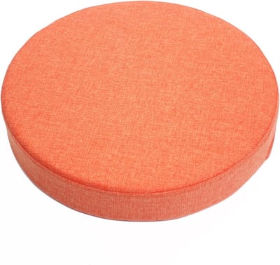 Rond Zitkussen - Vloerkussen - Meditatie en Yoga - Antislip Onderkant - 40x40x5cm - Oranje