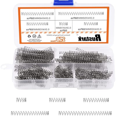 Assortiment van 250 Stuks Compressieveren in 5 Maten voor Mechanische Toepassingen en DIY Projecten, 4mm OD, 10-50mm Lengte