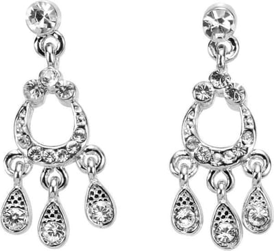 Behave - Oorbellen dames - zilverkleur - sierlijk design - avondlook