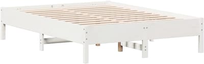 Bedframe Grenenhout - Houten Ledikant - Slaapkamer Meubel - Massief Hout - 140x190 cm - Wit