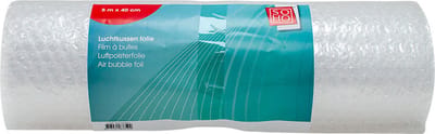SOHO Rol Luchtkussenfolie – Noppenfolie – Bubbeltjesplastic – 40 cm breed – 5 Meter op rol – Transparant