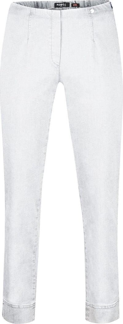 Robell Marie Dames Comfort Stretch - Jeans Broek - Wit - Maat 38