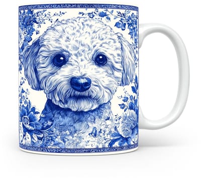 Mok Bichon Frise Beker voor koffie of tas voor thee, cadeau voor dierenliefhebbers, moeder, vader, collega, vriend, vriendin, kantoor, opa, oma, hond, kerst, sinterklaas, verjaardag