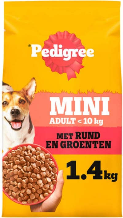 Pedigree Adult Hondenbrokken Mini Rund - 4 x 1,4 kg - Voordeelverpakking
