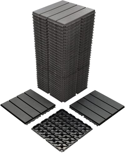 Kunststof Terrasdektegels 12"x12" - 36-pack Vierkante Voet Waterdicht