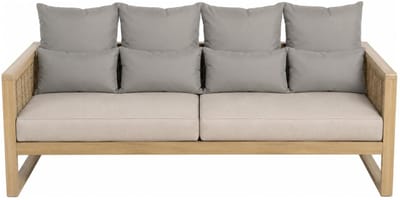 Anna Collection Bank/tuin kussens set - binnen/buiten - 8x stuks -grijs - In 2 formaten laag/hoog