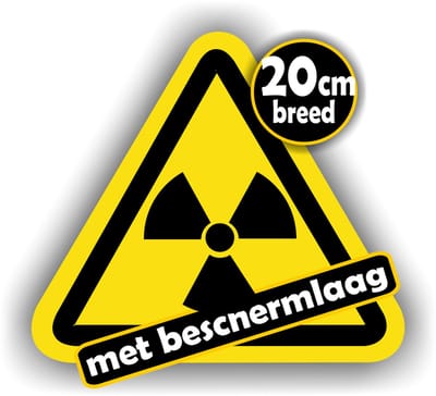 Jerma - Radioactive stoffen - ISO norm - Stickers - 20 cm breed - Weerbestendig - Zelfklevend
