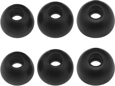 Dailygoods - Memory Foam Oordopjes - Geluidsisolatie - Zwart - Oor Tips - Compatibel met Jabra Elite 75t 65t - 6 Stuks