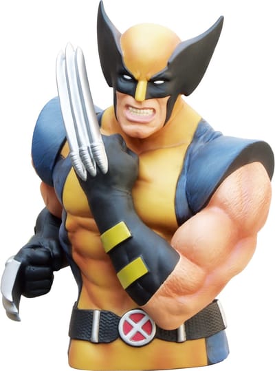 1 st. Marvel Wolverine spaarpot officieel gelicentieerde 3D PVC figuur verzamelobject bureaudecor karakterbeeldje breukbestendig