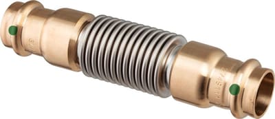 Viega Sanpress Inox compensator, d 54mm roodkoper of siliciumbrons, roestvast staal model 2251, 690311
