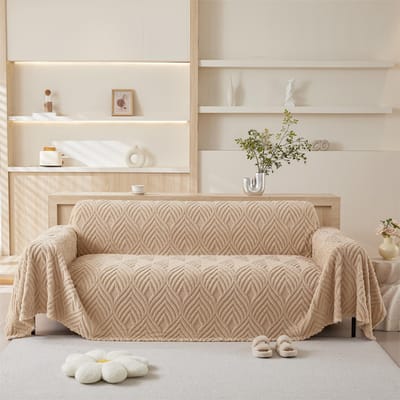 Getuft Fleece Fleece Jacquard Verdikken Sofa Sofa Handdoek Universeel voor Woonkamer Bank Beddengoed Kamer Deken Pluizig Pillow case-45x45cm