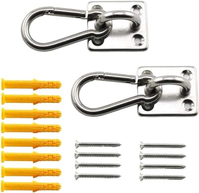 Wandhouders Set - Bevestigingsset U-vormig - Hangmat Ophangen - Robuuste Constructie - 2 Stuks - Metaal