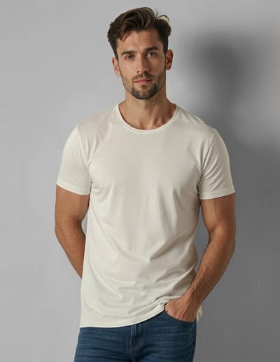 Zijden Heren T-Shirt Rondhals - inSilk Silkbasics - 100% Zijde - Wit - Maat S