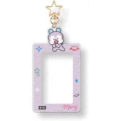 Hoge Kwaliteit LINE FRIENDS BT21 Kpop Populair Anime Karakter Cooky Koya 3-Inch Transparante Kaarthouder voor ID-kaarten Credit- en Fotokaarten