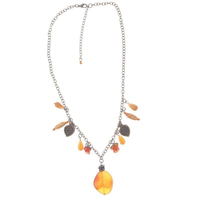 Behave - Ketting dames vintage stijl - koperkleur - herfstlook - 48 cm