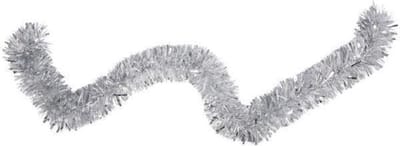 3x Folieslinger / kerstslinger zilver 15cm x 2 m