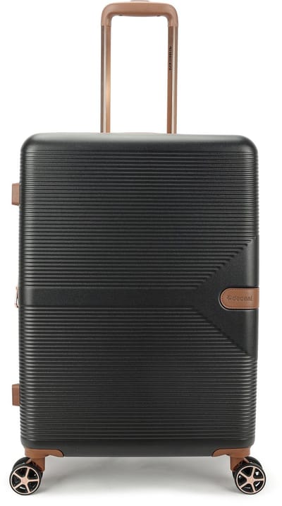Decent STELLA Spinner TSA Reiskoffer 65x43,5x26 cm- Middelmaat trolley 68 liter- Lichtgewicht koffer – Reiskoffer met wielen - Veilig TSA Cijferslot – Spinner middenmaat koffer- Uitbreidbaar trolley - Zwart