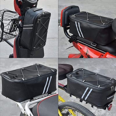 Unyqoos® Waterdichte fietstas met reflecterende strepen en ruime opbergruimte