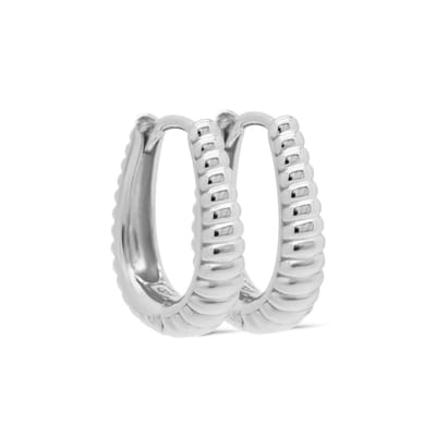 Karma - oorbellen - Oorringen - Hinged Hoops Olia Twist - 925 Zilver - 18 MM