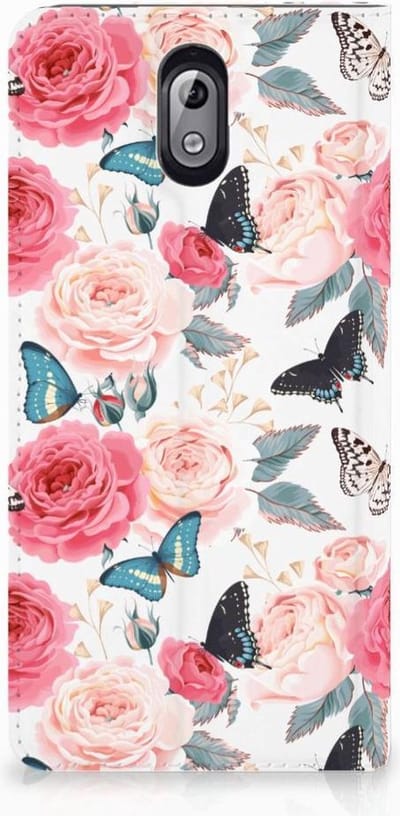Nokia 3.1 (2018) Smart Cover Butterfly Roses