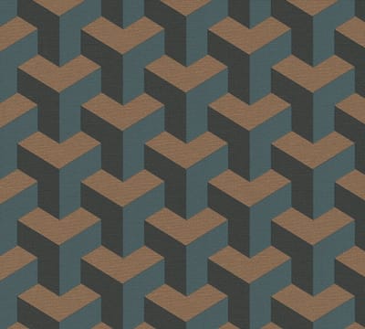 RETRO BEHANG | Geografisch - Petrol Zwart Rosé - Living Walls Daniel Hechter 7