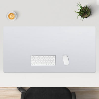 Wallfluent - Sneeuwwitje Bureau Onderlegger - 120x60 cm - Wit Bureau Pad - Pastel- en aardse kleuren Bureau Onderlegger Groot - Onderlegger Bureau - Slaapkamer Decoraties - Computer Mat