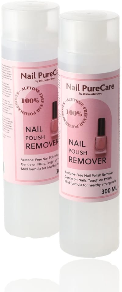 Nagellakremover Acetonvrij 2x300ml – Milde Formule voor Gevoelige Huid – Vegan, Diervriendelijk, Hydraterend, Zonder Kunstmatige Kleur- en Geurstoffen – Dermatologisch Getest – Professionele Nagellakverwijderaar